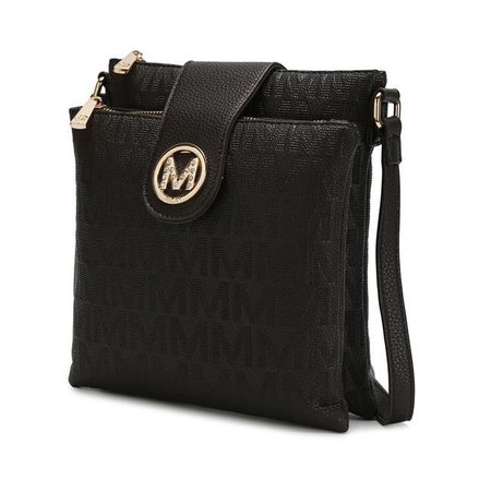 WEIRD GIRAFFE GAMES MKF Collection by Mia K. MKF-PU7704CH Marietta M Signature Crossbody Bag - Chocolate MKF-PU7704CH